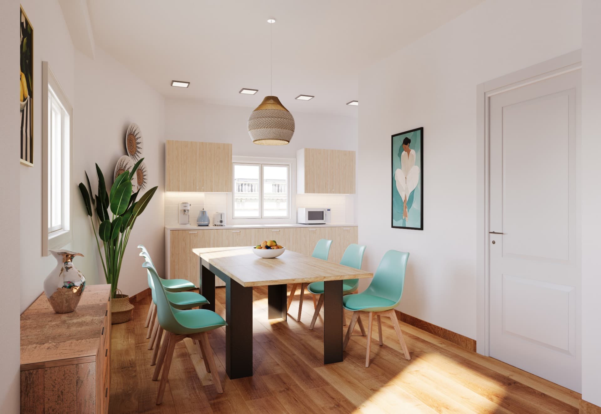 valencia_gran_via_KITCHEN LIVING ROOM - B